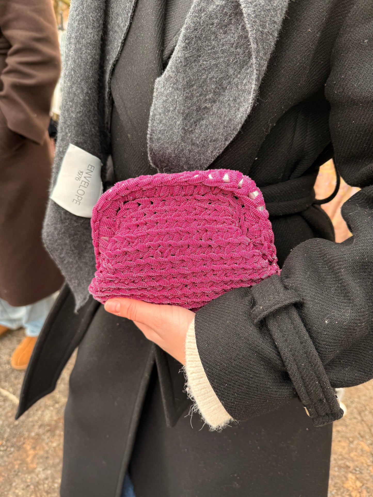 Magenta Mini Crochet Clutch