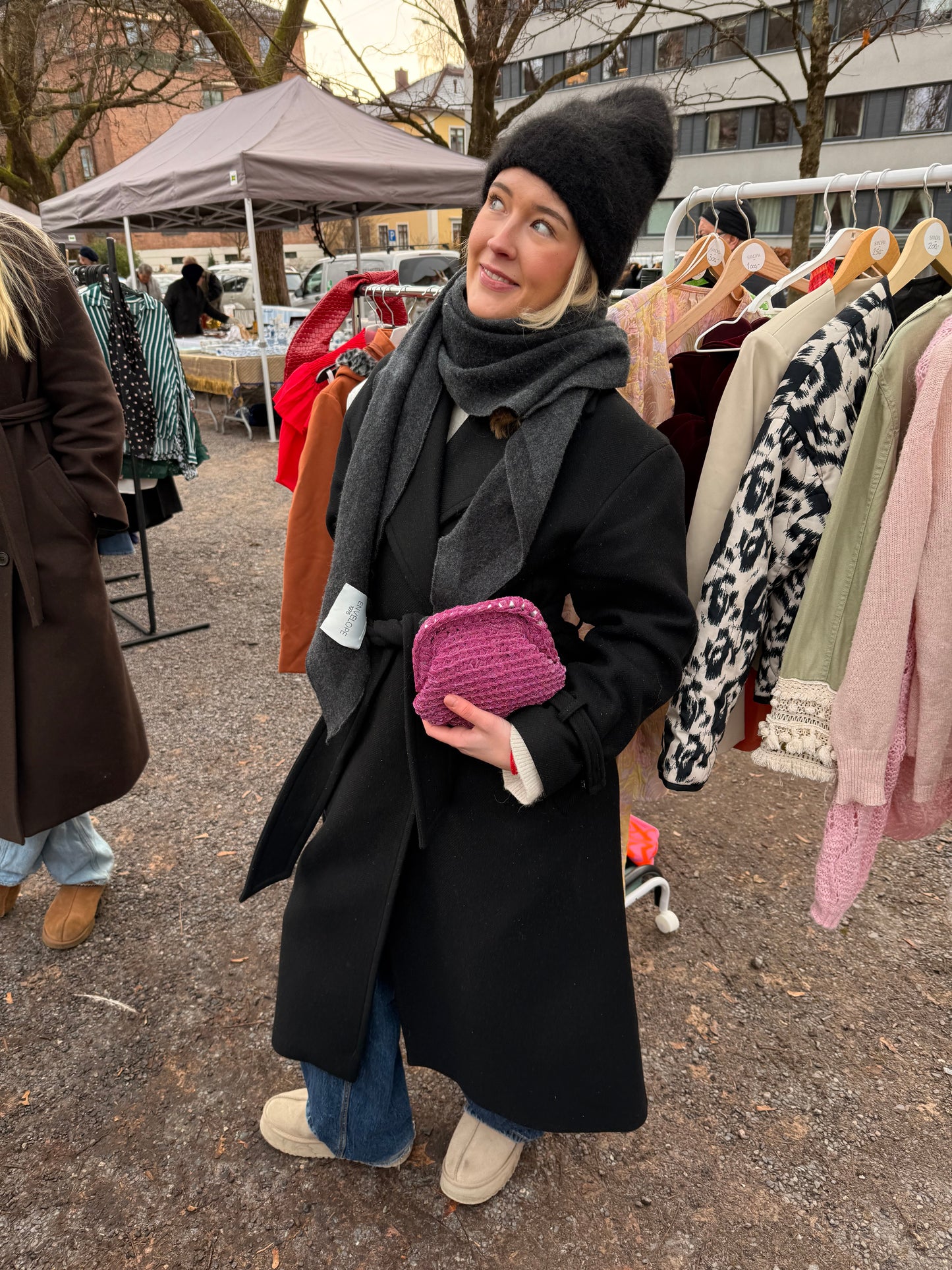 Magenta Mini Crochet Clutch