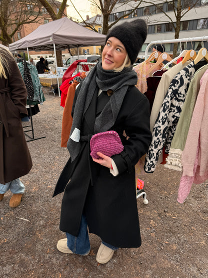 Magenta Mini Crochet Clutch