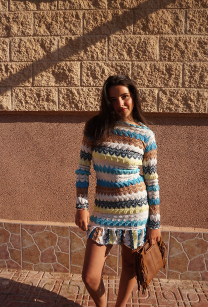 Zigzag Mini Dress (PRESALE)